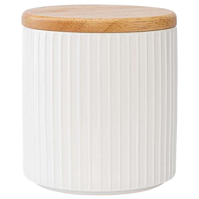 Банка для хранения с крышкой из каучукового дерева soft ripples, dual glazing, 750 мл Liberty Jones LJ000019