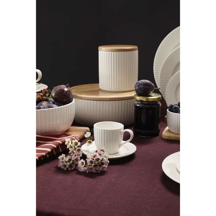 Банка для хранения с крышкой из каучукового дерева soft ripples, dual glazing, 750 мл Liberty Jones LJ000019