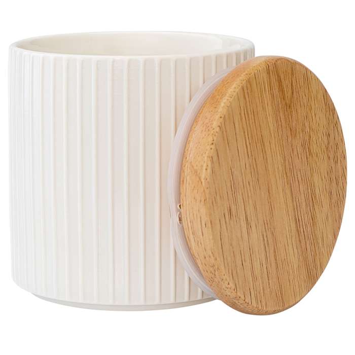 Банка для хранения с крышкой из каучукового дерева soft ripples, dual glazing, 750 мл Liberty Jones LJ000019
