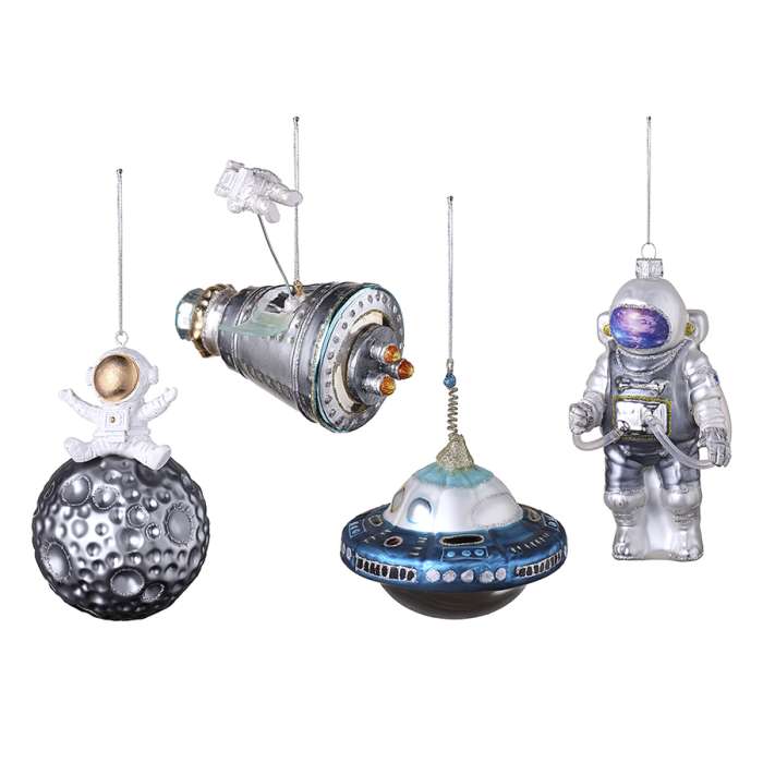 Набор ёлочных украшений Cosmic Saga из коллекции New Year Essential, 4 шт. TKANO TK24-NY_DEC0010