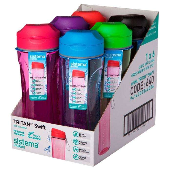 Бутылка для воды из тритана  600мл  SISTEMA HYDRATE 640