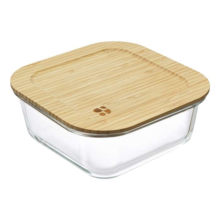 Контейнер для запекания и хранения с крышкой из бамбука, 1100 мл SMART SOLUTIONS LBA1100SQ