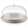 Блюдо сервировочное с крышкой tiffany, D30 см, серо-бежевое Guzzini 199501158