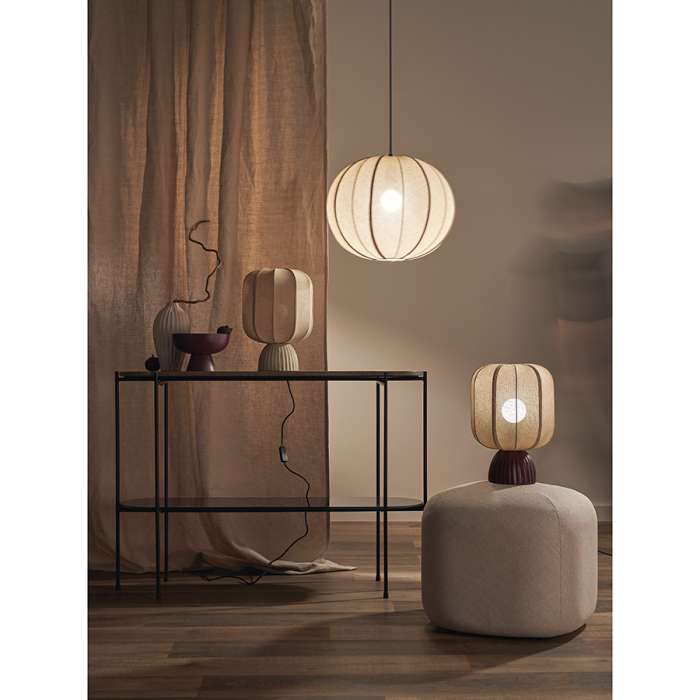 Светильник подвесной texture rib, D48 см, бежевый Bergenson Bjorn BB0000587