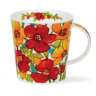 Кружка Dunoon Цветочный душ Кернгорм 480 мл, фарфор костяной, красные цветы