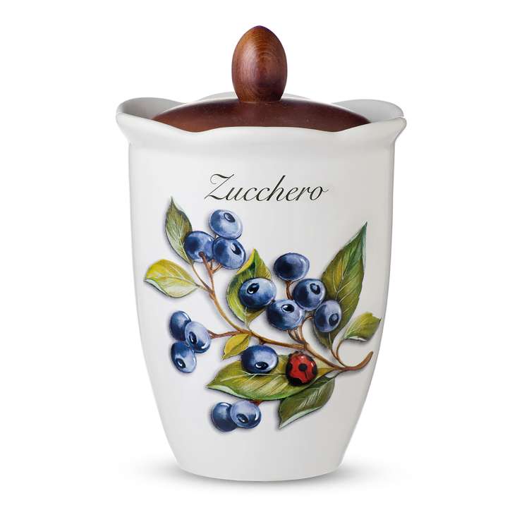 Ёмкость для сахара с крышкой Frutti di Bosco 19 см Nuova Cer 7370/2-FBO