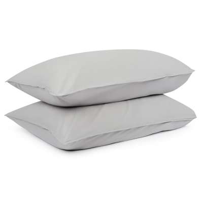 Набор из двух наволочек серого цвета из органического стираного хлопка из коллекции essential, 50х70 см Tkano TK20-PCI0002