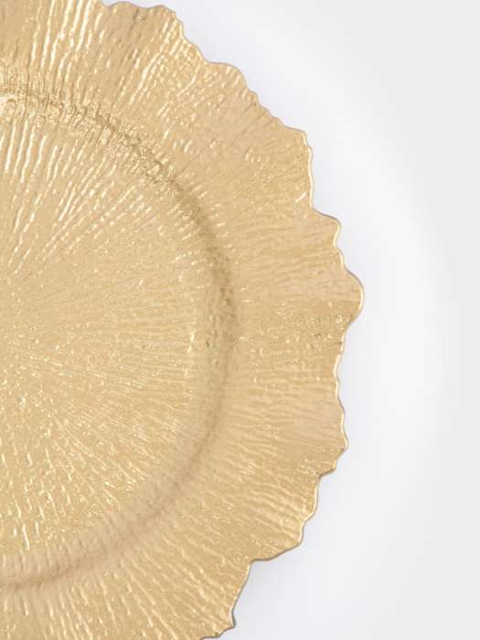 Тарелка подстановочная, 33 см, пластик, золотистая, Iceberg ANNA LAFARG ANLAF-73343093GGD