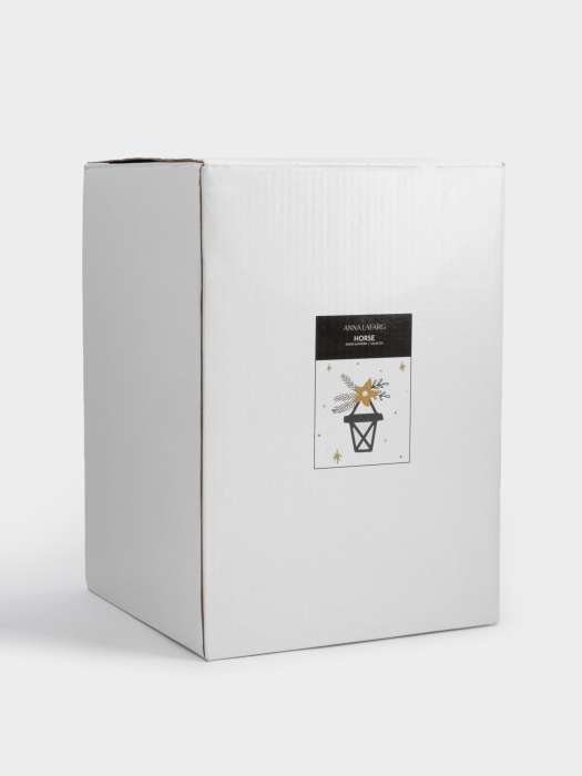 Снежный фонарь, 18 см, с подсветкой, пластик, золотистый, Лошадь в шаре, Horse ANNA LAFARG ANLAF-YJJS14