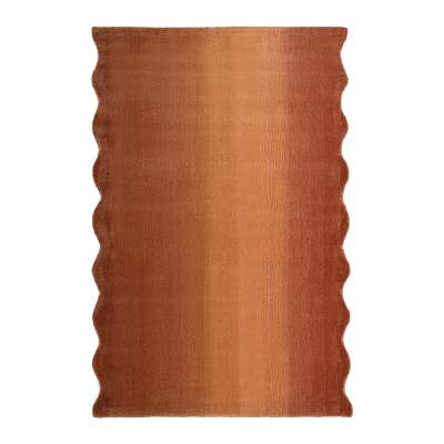 Ковер из шерсти over horizon терракотового цвета из коллекции trendy ruffles, 120х180 см Tkano TK25-DR0003