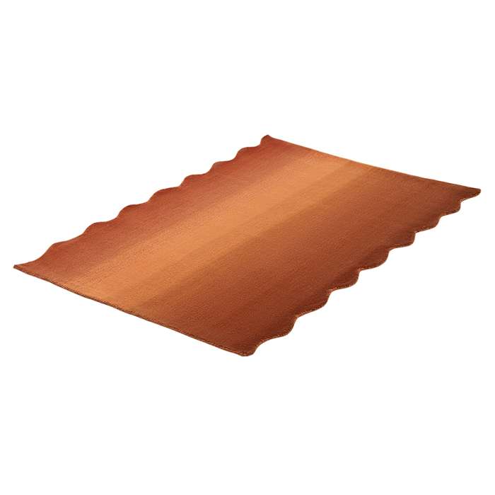 Ковер из шерсти over horizon терракотового цвета из коллекции trendy ruffles, 120х180 см Tkano TK25-DR0003