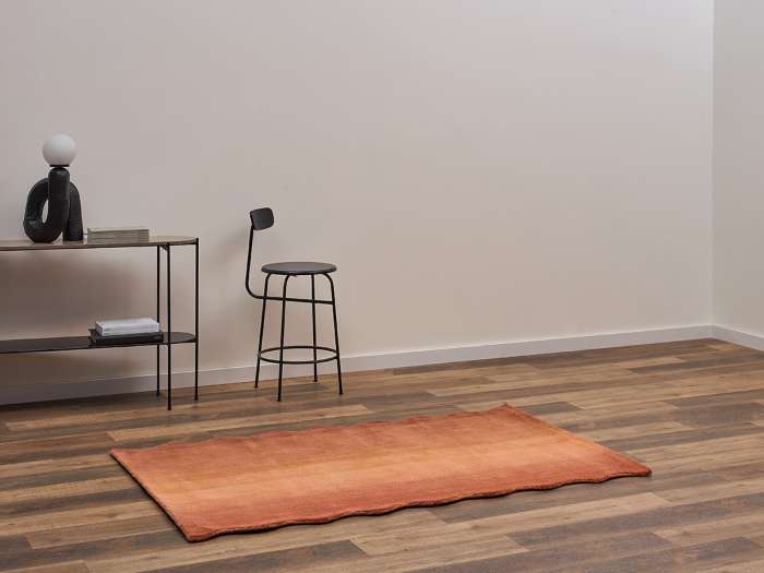 Ковер из шерсти over horizon терракотового цвета из коллекции trendy ruffles, 120х180 см Tkano TK25-DR0003