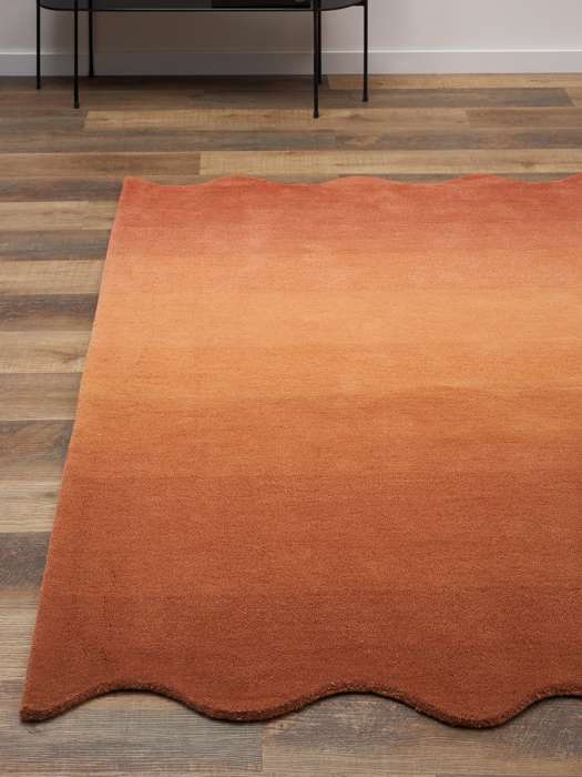 Ковер из шерсти over horizon терракотового цвета из коллекции trendy ruffles, 120х180 см Tkano TK25-DR0003