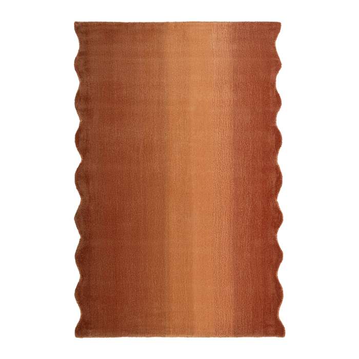 Ковер из шерсти over horizon терракотового цвета из коллекции trendy ruffles, 120х180 см Tkano TK25-DR0003