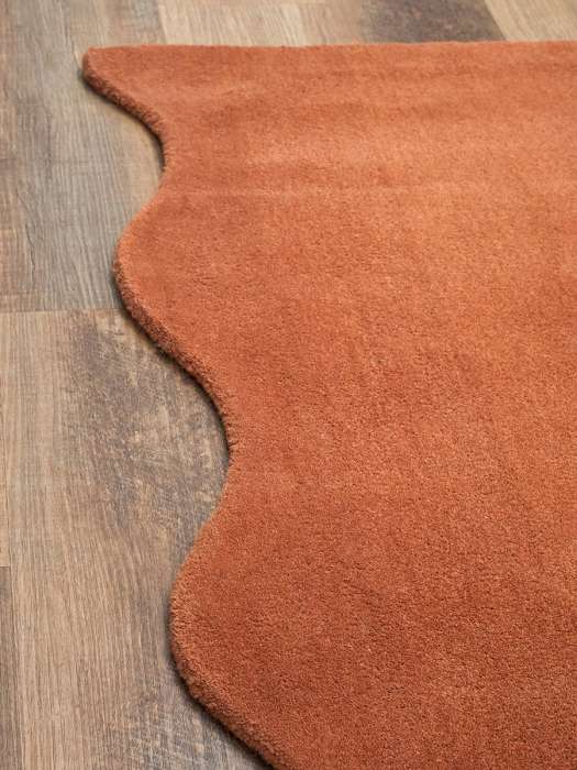 Ковер из шерсти over horizon терракотового цвета из коллекции trendy ruffles, 120х180 см Tkano TK25-DR0003
