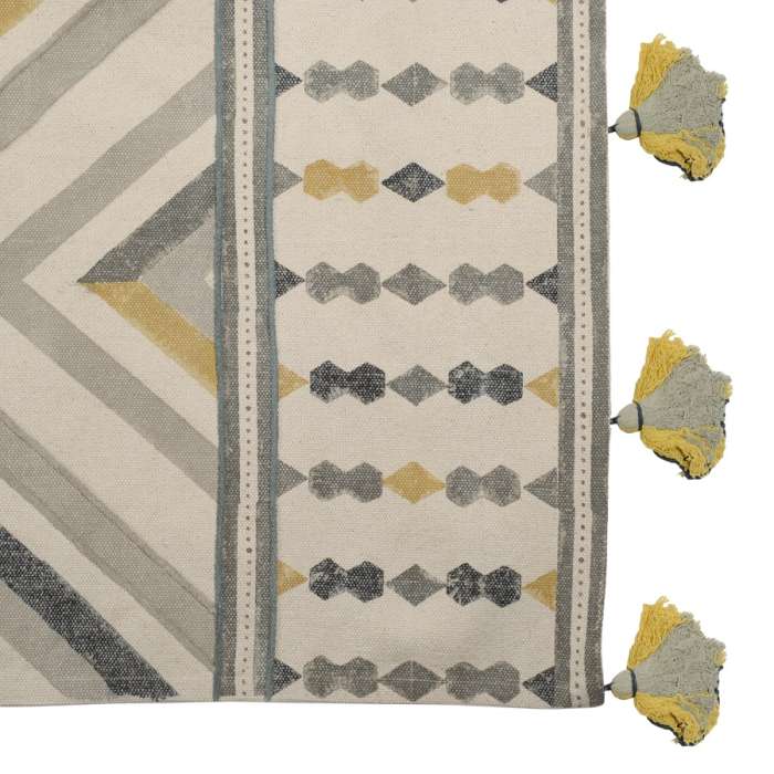 Ковер из хлопка с контрастным узором и кисточками из коллекции ethnic, 200х300 см Tkano TK20-DR0021