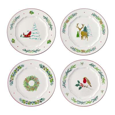 Набор из четырех тарелок nordic winter из коллекции new year essential, D23 см Tkano TK25-NY_PL0002