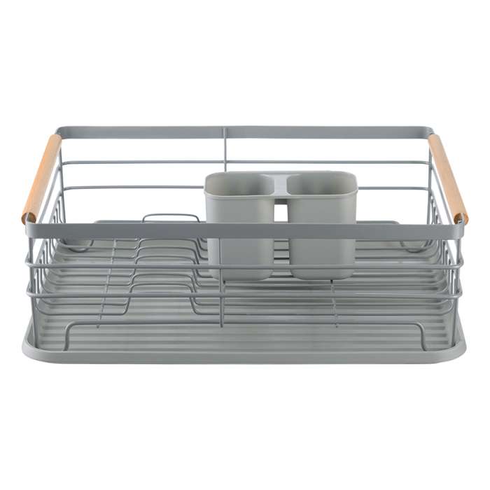 Сушилка для посуды granli, 43x30,5x14 см, серая Smart Solutions WNM-SS-DRNGR-MTPP-GR