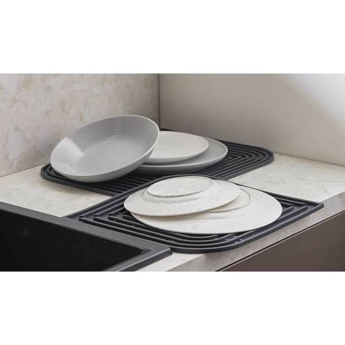 Коврик для сушки посуды dry flex, 34,6х44,6 см, темно-серый Smart Solutions SS000089