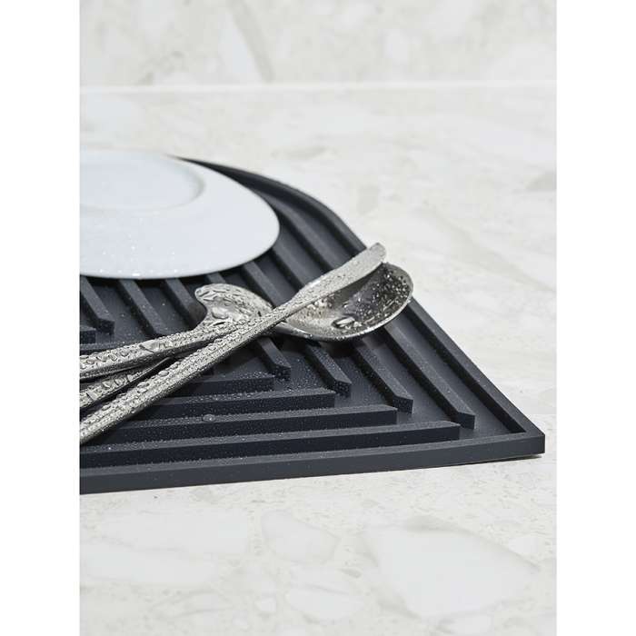 Коврик для сушки посуды dry flex, 34,6х44,6 см, темно-серый Smart Solutions SS000089