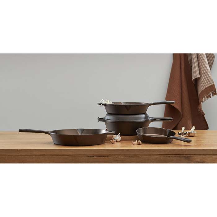 Сковорода чугунная brasen с масляной полировкой, D25 см Liberty Jones LJ0000377