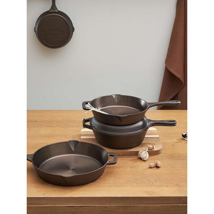 Сковорода чугунная brasen с масляной полировкой, D25 см Liberty Jones LJ0000377