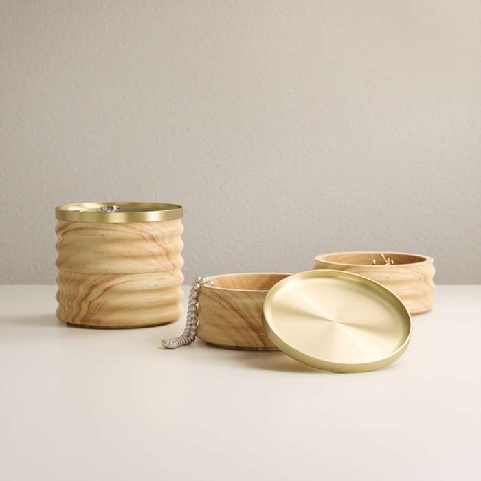 Шкатулка для украшений tesora, натуральное дерево/латунь UMBRA 1021398-1291-CHN