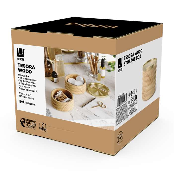 Шкатулка для украшений tesora, натуральное дерево/латунь UMBRA 1021398-1291-CHN