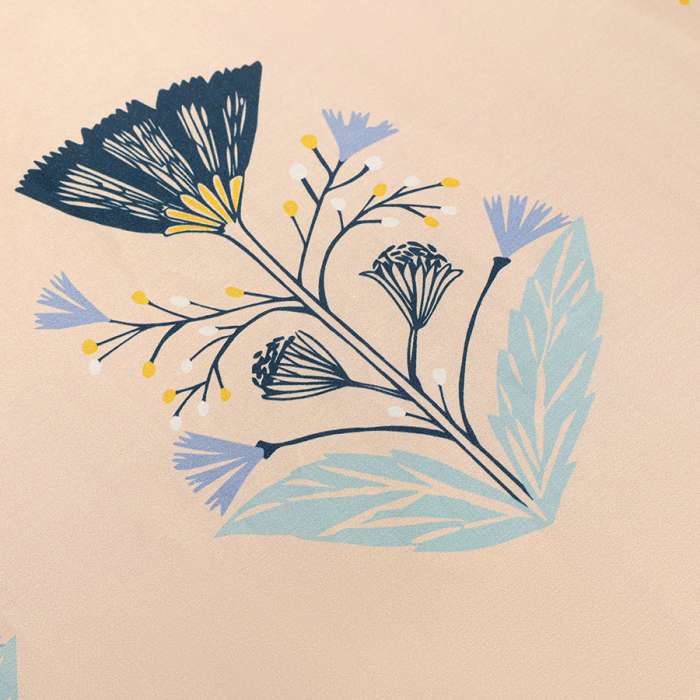 Комплект постельного белья "Летний цветок" из премиального сатина из коллекции russian north, 150х200 см Tkano TK24-DC0041