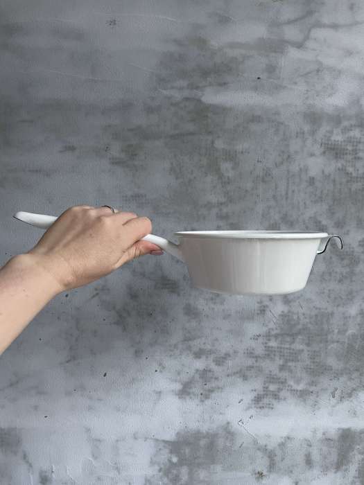 Дуршлаг с ручкой, 16 см, белый,  WEISS RIESS 0325-033