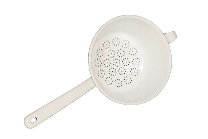Дуршлаг с ручкой, 16 см, белый,  WEISS RIESS 0325-033