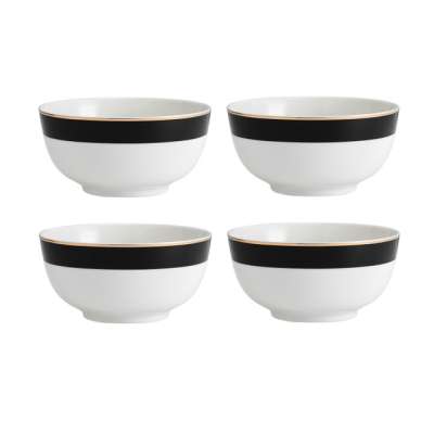 Набор из 4 пиал для хлопьев фарфоровые Luxe Deco 14 см Mikasa Kitchen Craft MKLDBOWLPK4