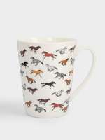 Кружка, 420 мл, фарфор N, белая, Бегущие лошади, Bright horse ANNA LAFARG ANLAF-FNG2301-3