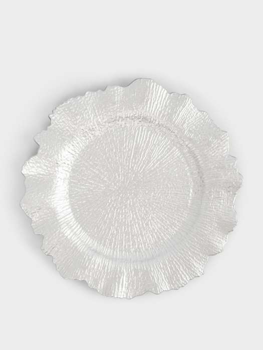 Тарелка подстановочная, 33 см, пластик, серебристая, Iceberg ANNA LAFARG ANLAF-73343093SLV