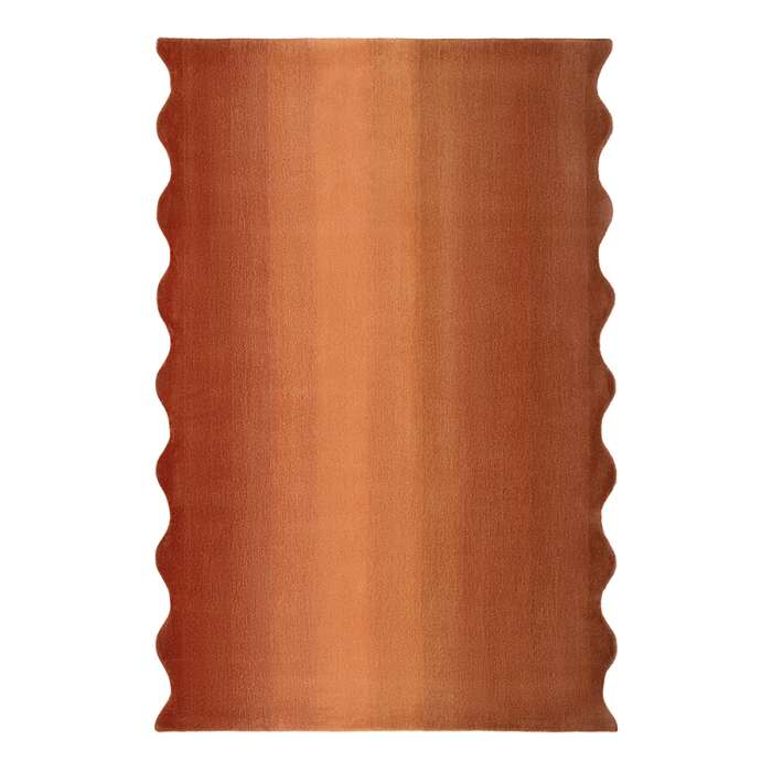 Ковер из шерсти over horizon терракотового цвета из коллекции trendy ruffles, 180х230 см Tkano TK25-DR0004
