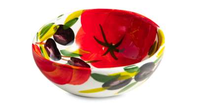 Салатник порционный Томаты и оливки 11 см, керамика EDELWEISS EDW-2037R