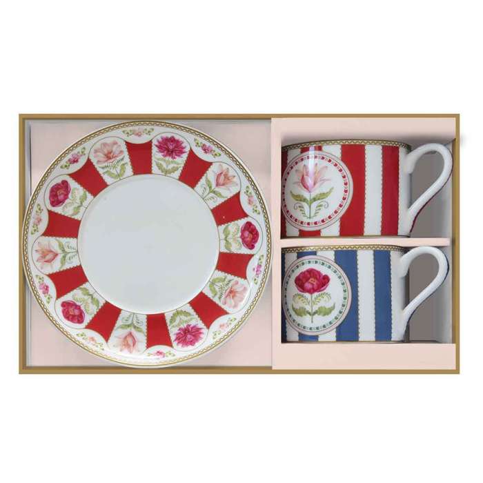 Набор чашек с блюдцем flowery, 240 мл, 2 шт. Easy Life R0132#FLRY