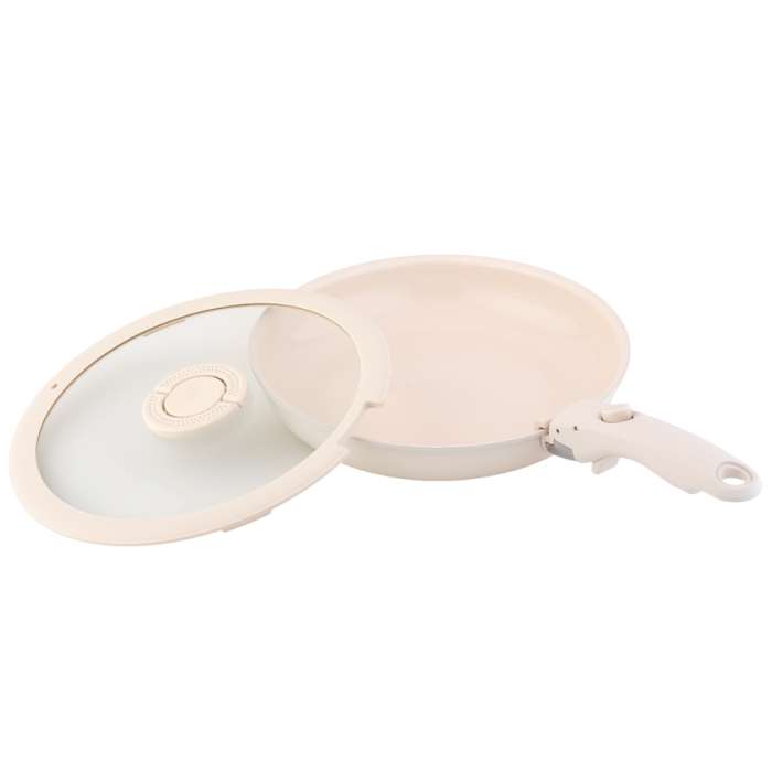 Сковорода с крышкой и съемной ручкой smart ceramic, D28 см Smart Solutions SS0000381
