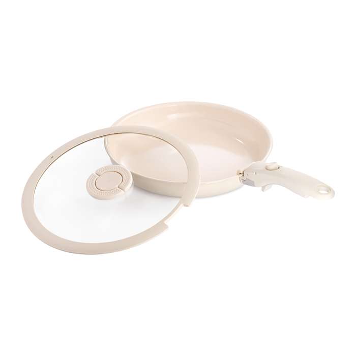 Сковорода с крышкой и съемной ручкой smart ceramic, D28 см Smart Solutions SS0000381