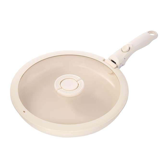 Сковорода с крышкой и съемной ручкой smart ceramic, D28 см Smart Solutions SS0000381