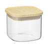 Банка для хранения квадратная glass bamboo, 600 мл Smart Solutions SS0000158