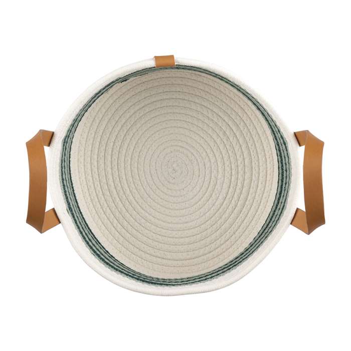 Корзина для хранения Helly Ø30х15 см, бежевая/зеленая Bergenson Bjorn TL-BB-BSKHL-CTN-30