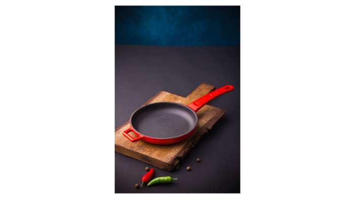 Сковорода LAVA d28 см, 2,3 л, чугун, красная