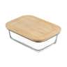 Контейнер для еды стеклянный 640 мл с крышкой из бамбука SMART SOLUTIONS LB640RC