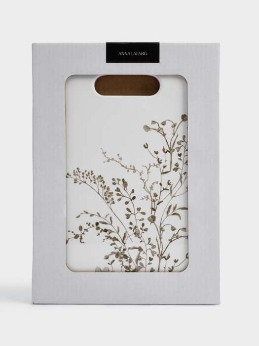 Подставка под горячее, 24х17 см, керамика/пробка, белая, Осенние цветы, Florance ANNA LAFARG ANLAF-YUXIN-139