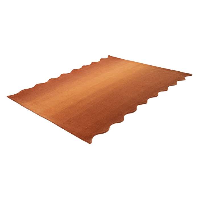 Ковер из шерсти over horizon терракотового цвета из коллекции trendy ruffles, 200х300 см Tkano TK25-DR0005