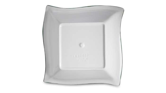 Салатник квадратный с изгибом Томаты и оливки 25х25 см, керамика EDELWEISS EDW-8003P