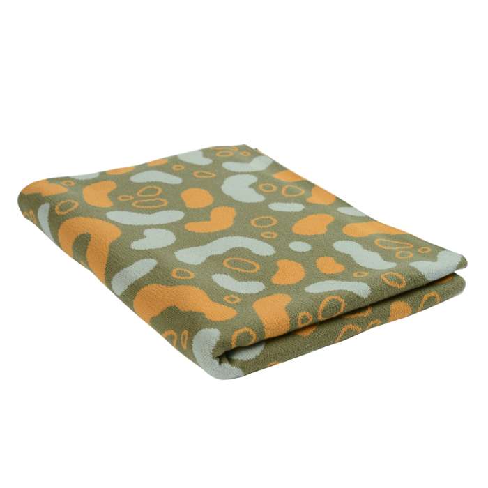 Плед вязаный с авторским принтом animal spots из коллекции wild, 130х180 см Tkano TK19-TH0001