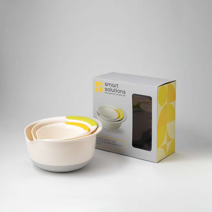 Набор емкостей для смешивания Mixy, пастель, 3 шт. SMART SOLUTIONS SS0000226