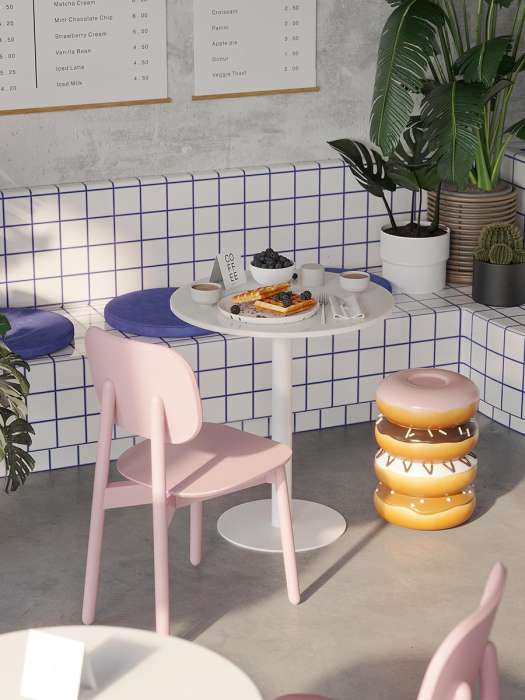 Стул saga, розовый LATITUDE SGBRDCHPK